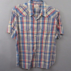 Lucky Brand Multicolor Plaid Casual Button Down Shirt